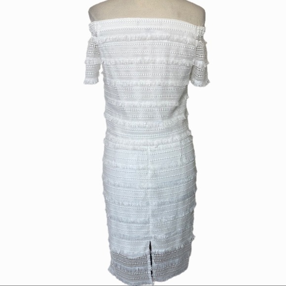 WHBM size 6 white fringe 2 piece skirt top set - Picture 6 of 13